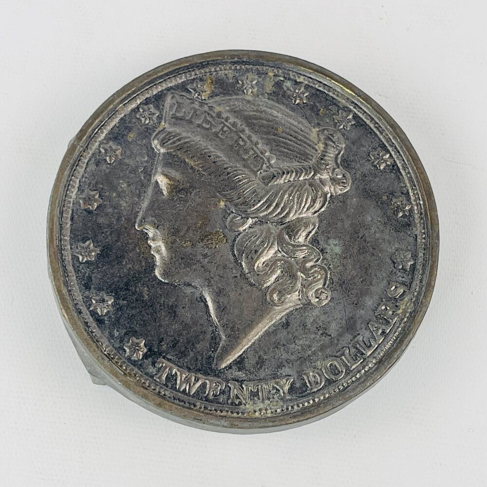 Twenty Dollar Large Coin Belt Buckle 3 3/4”